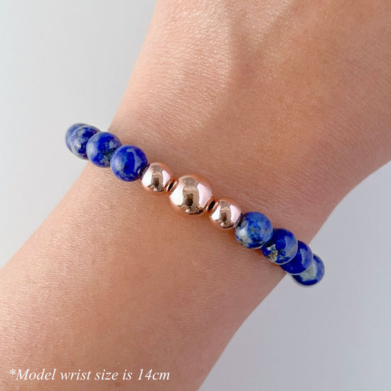 MinDiDesigns - Set of 2 Bracelets With Sterling Silver & Lapis Lazuli. |  Rivers Australia
